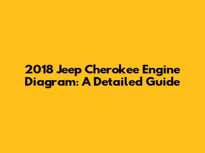 2018 Jeep Cherokee Engine Diagram: A Detailed Guide