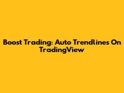 Boost Trading: Auto Trendlines On TradingView