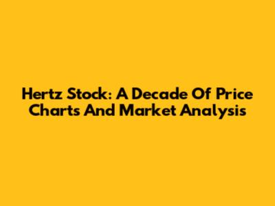Hertz Stock: A Decade Of Price Charts And Market Analysis