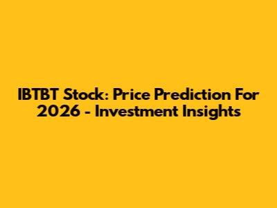 IBTBT Stock: Price Prediction For 2026 - Investment Insights