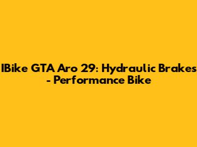 IBike GTA Aro 29: Hydraulic Brakes - Performance Bike