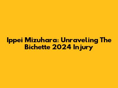Ippei Mizuhara: Unraveling The Bichette 2024 Injury