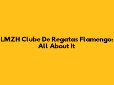 LMZH Clube De Regatas Flamengo: All About It
