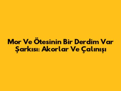 Mor Ve Ötesi'nin 'Bir Derdim Var' Şarkısı: Akorlar Ve Çalınışı