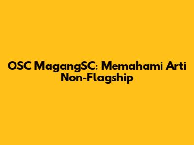OSC MagangSC: Memahami Arti Non-Flagship