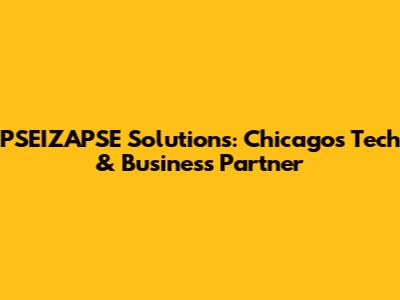 PSEIZAPSE Solutions: Chicago's Tech & Business Partner