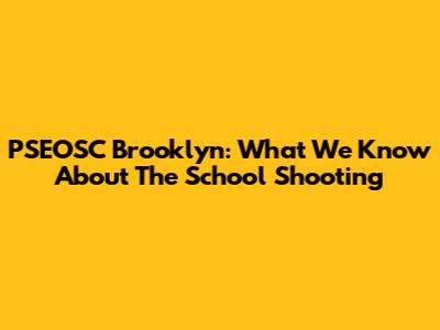 PSEOSC Brooklyn: What We Know About The School Shooting