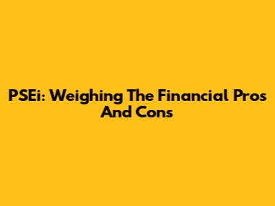 PSEi: Weighing The Financial Pros And Cons