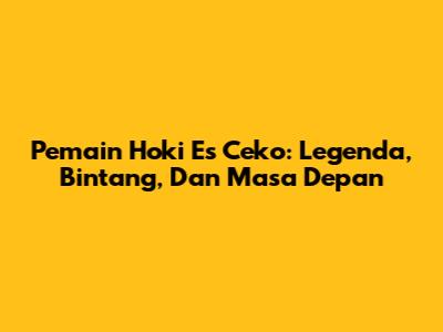 Pemain Hoki Es Ceko: Legenda, Bintang, Dan Masa Depan