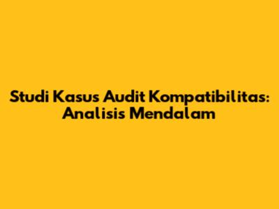Studi Kasus Audit Kompatibilitas: Analisis Mendalam