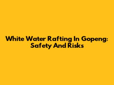 White Water Rafting In Gopeng: Safety And Risks