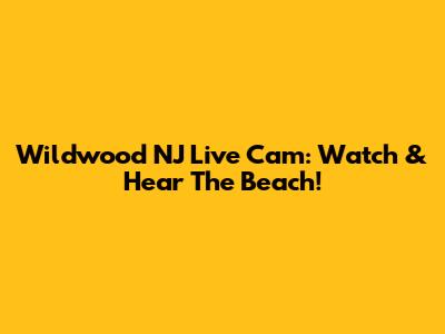 Wildwood NJ Live Cam: Watch & Hear The Beach!