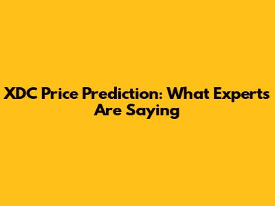 XDC Price Prediction: What Experts Are Saying